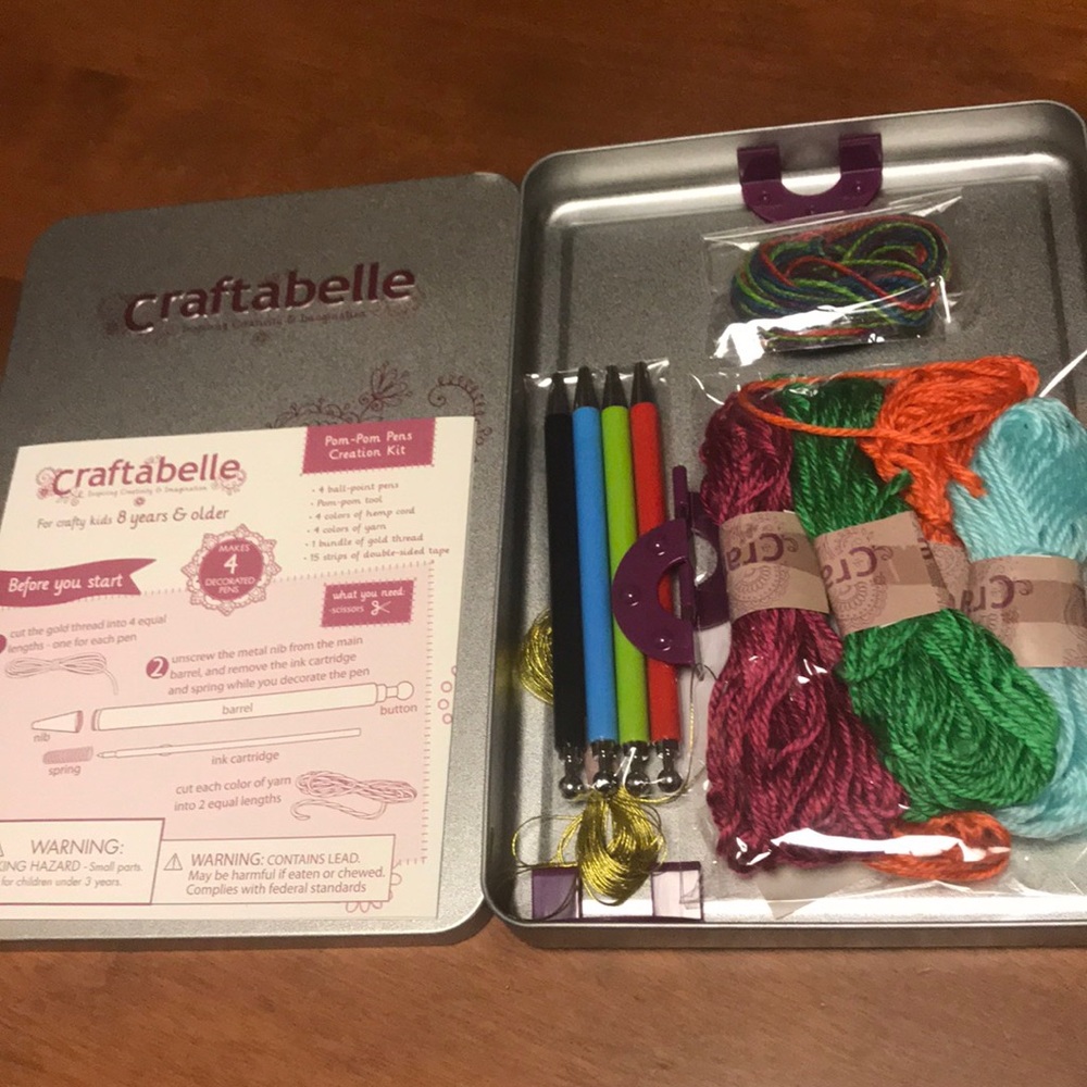 Craftabelle Pom Pom Pens kit - never used